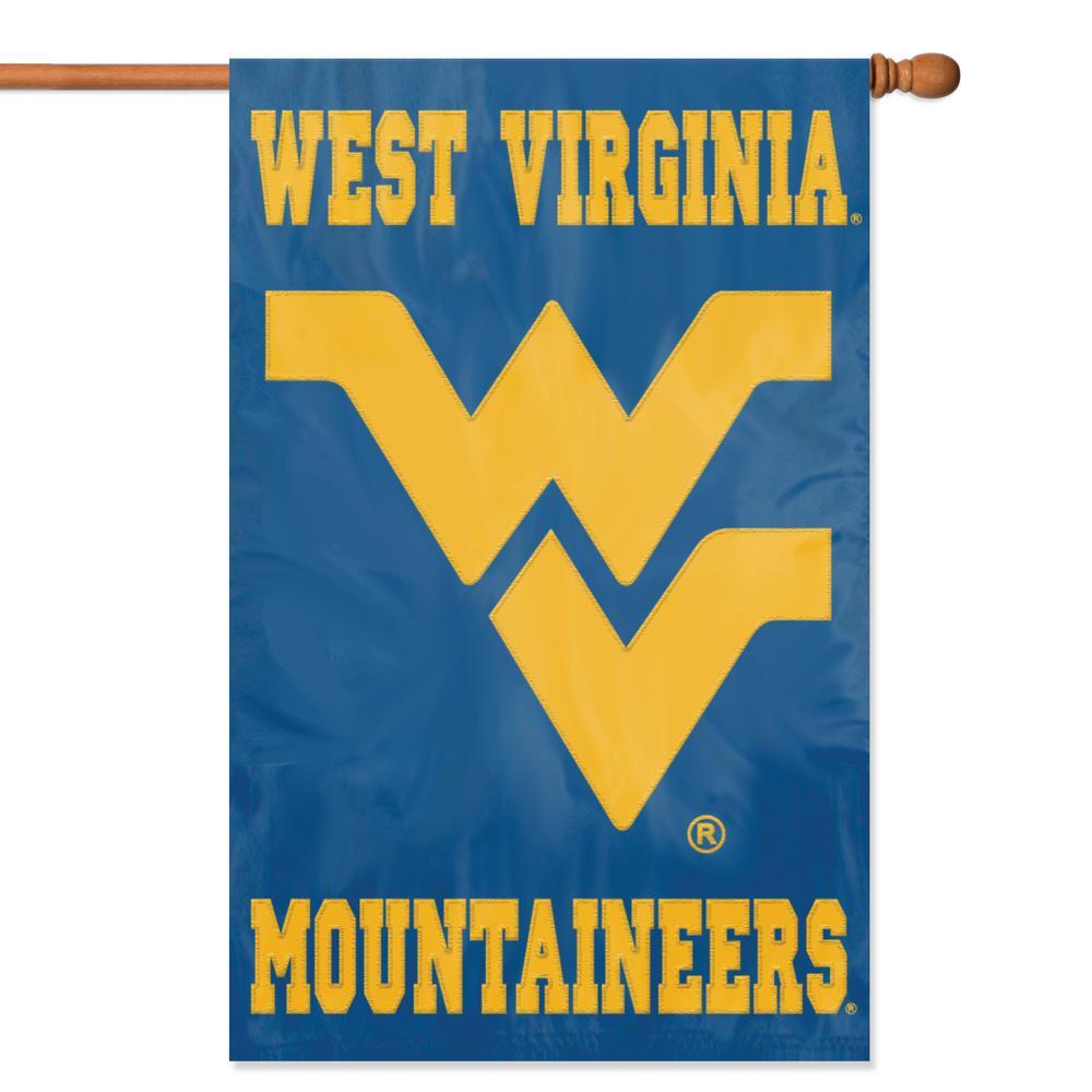 West Virginia Mountaineers Logo - Party Animal West Virginia Mountaineers Applique Banner Flag AFWV