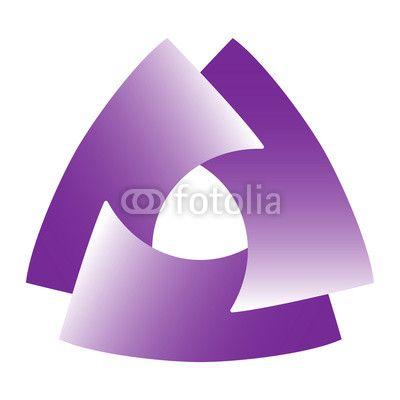 Triangle Internet Logo - Triangular multimedia logotype. Triangle technology company symbol ...
