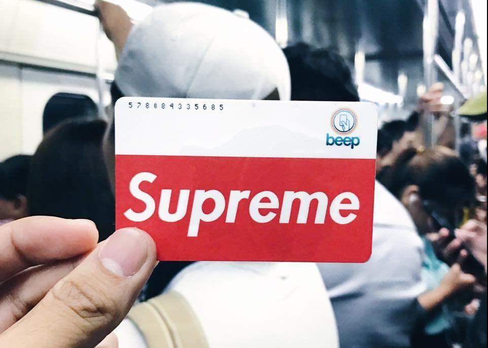 Weezer Supreme Logo - Someone's Selling Beep Cards With The Supreme Logo - Scout Magazine