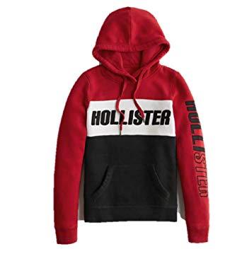 Red and White S Logo - Hollister New By Abercrombie Women RED White Black Colour Block