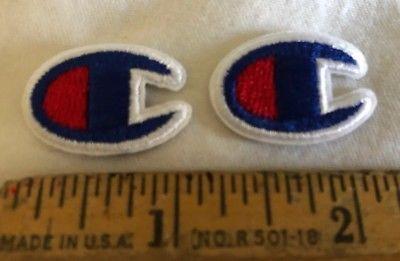 Red White and Blue Clothing and Apparel Logo - CHAMPION SPORTSWEAR LOGO C Patch Red White Blue Clothing Apparel