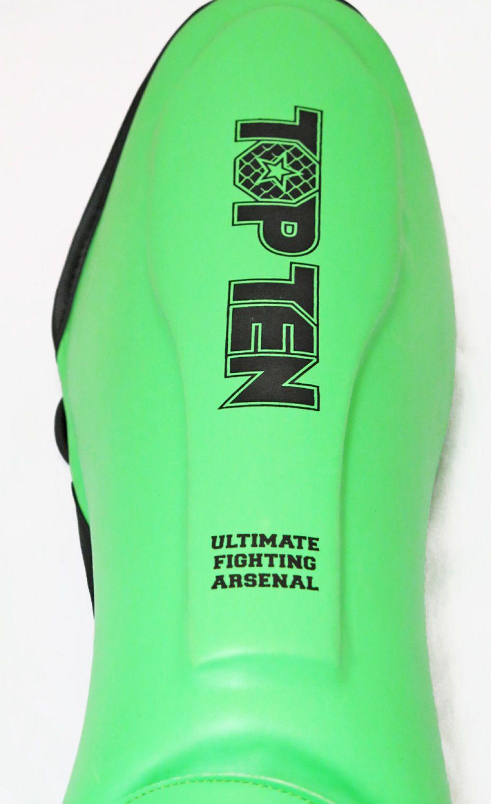 Green Triangle Clothing Logo - Top Ten MMA Kickboxing SHIN / INSTEP GUARDS - Neon Green TRIANGLE ...