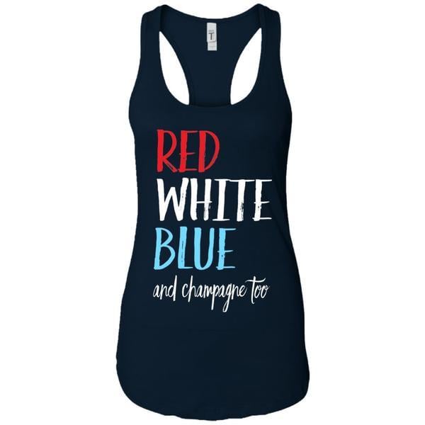 Red White and Blue Clothing and Apparel Logo - Red White Blue Champagne 4th of July T Shirts, 4th of July Tanks ...