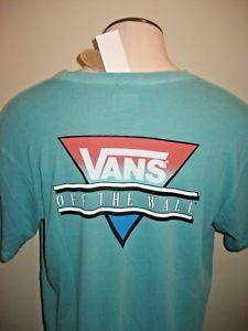 Green Triangle Clothing Logo - Vans Mens Vintage Retro Triangle SS Pocket T shirt Green White OTW