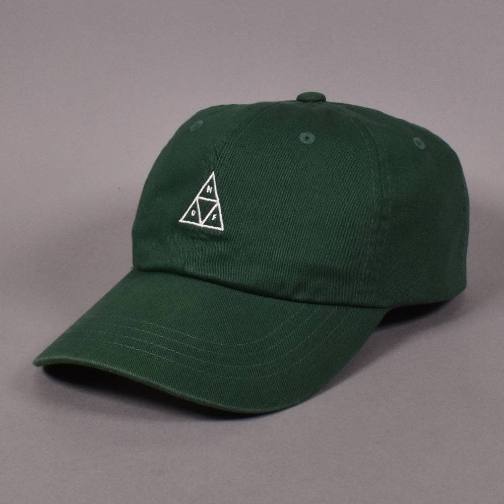 Green Triangle Clothing Logo - HUF Stone Wash Triple Triangle Curved Peak Strapback Cap