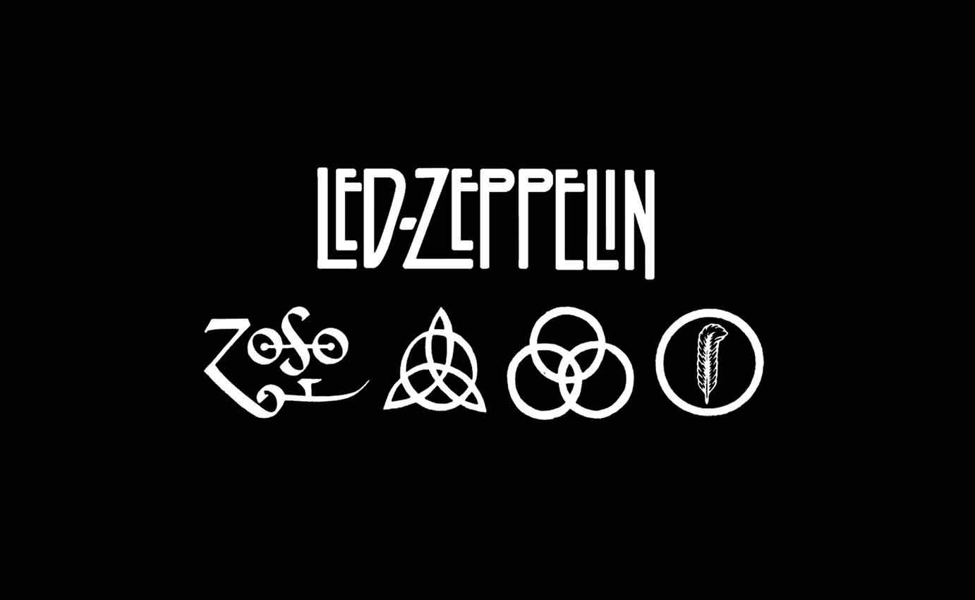 LED Zeppelin Circle Logo - LED ZEPPELIN ROCK LOGO WALL ART - wallart.london