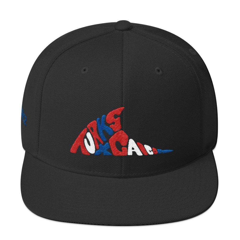 Red White and Blue Clothing and Apparel Logo - Wave red, white, blue Wool Blend Snapback