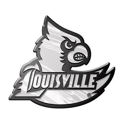 Louisville Cards Logo - Louisville Cardinals Logo 3D Chrome Auto Decal Sticker NEW!! Truck ...