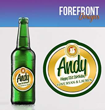 Beer Lager Logo - Personalised Beer Lager Bottle Label Custom Gift Idea
