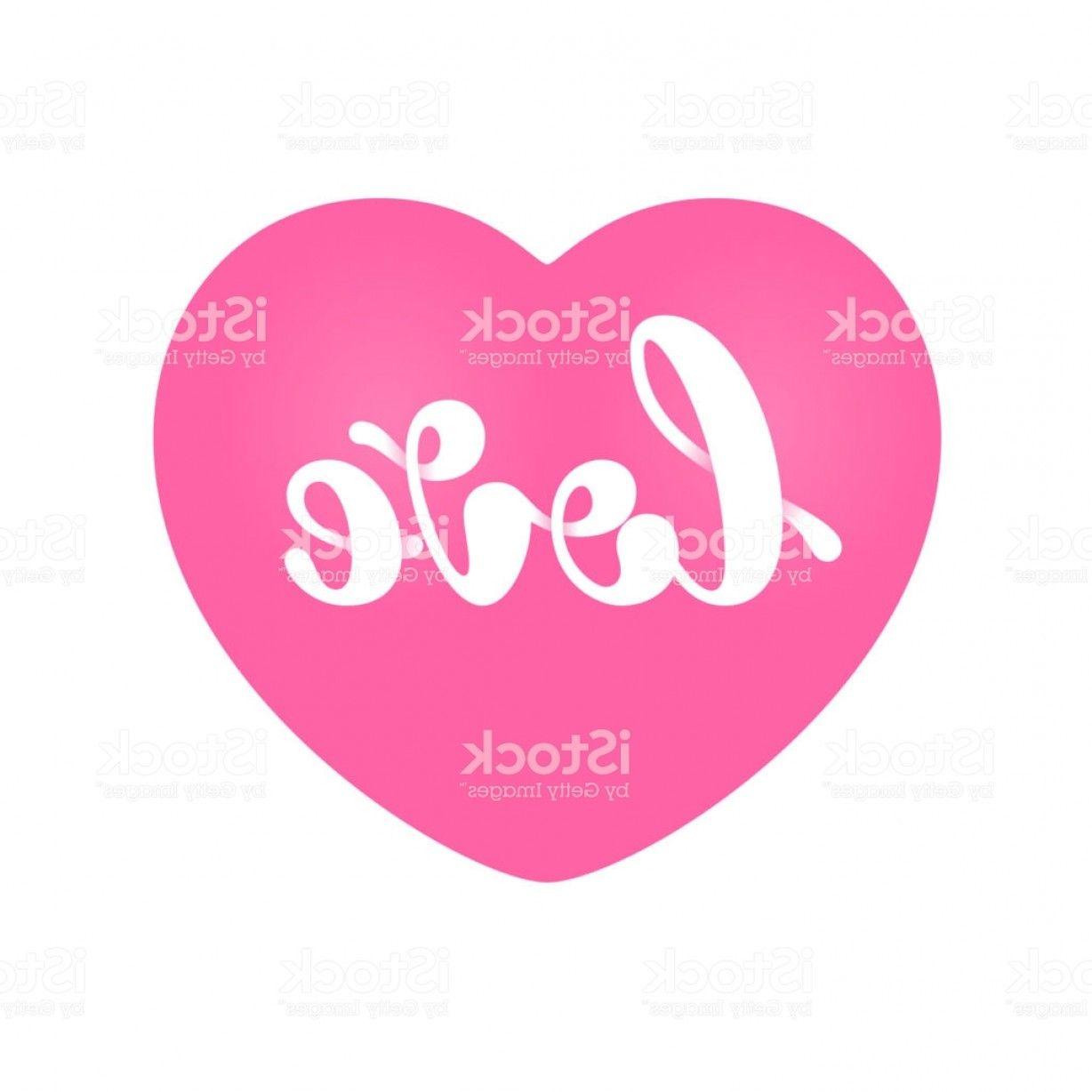 Heart Shaped Letters Logo - Love Word Lettering Isolated On Pink Heart Shape Gm | sohadacouri