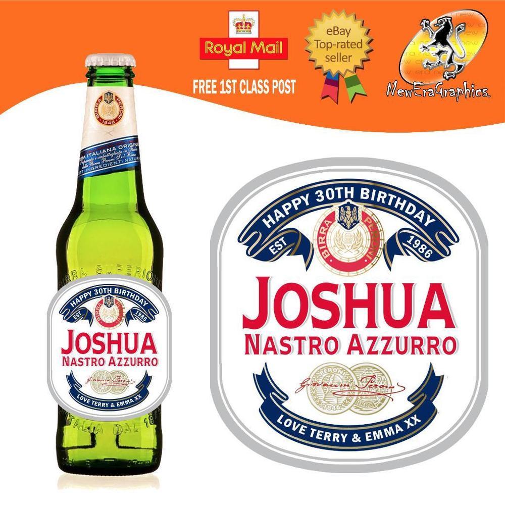 Beer Lager Logo - PERSONALISED ITALIAN BEER LAGER BOTTLE LABEL BIRTHDAY ALL OCCASIONS