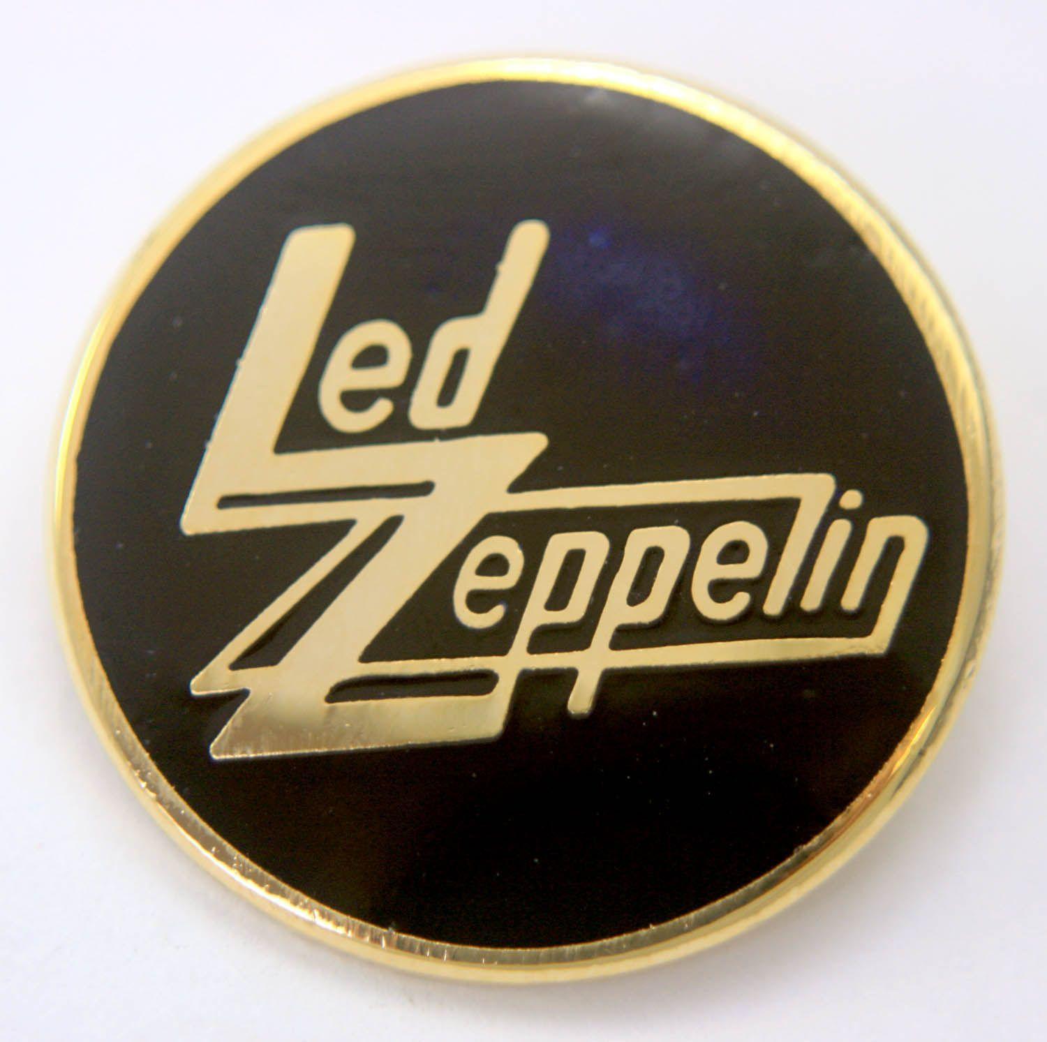 LED Zepplin Logo - Led Zeppelin - Logo Round Enamel Badge