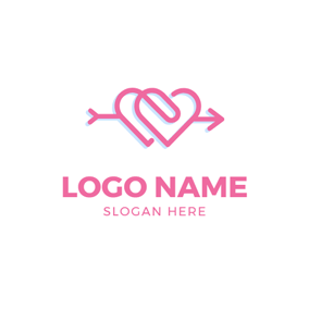 Heart Shaped Letters Logo - Free Wedding Logo Designs. DesignEvo Logo Maker