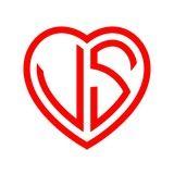 Heart Shaped Letters Logo - initial letters logo pv red monogram heart love shape Stock image