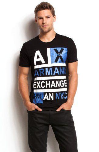 Armani Exchange Clothing Logo - Armani Exchange Logo Stacked T-shirt | STYLE : MEN | Pinterest | T ...