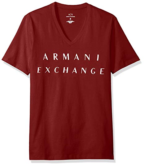 Armani Exchange Clothing Logo - Amazon.com: A|X Armani Exchange Men's Basic Logo V Neck Tee: Clothing