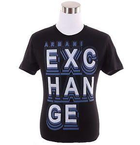 Armani Exchange Clothing Logo - Armani Exchange AX Mens Logo Eagle Crew-Neck Graphic Tee T-Shirt ...