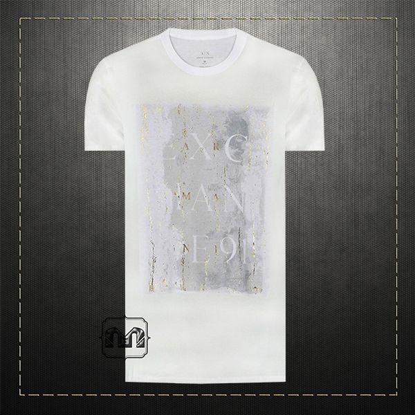 Armani Exchange Clothing Logo - Armani Exchange AX Men Gold Foil Logo Graphic Tee Printed Tshirt ...