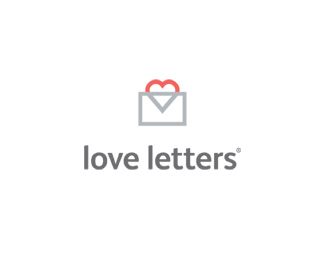 Heart Shaped Letters Logo - So simple and elegant #logo: A heart shape that makes the flap of an ...