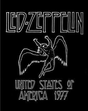 LED Zeppelin Angel Logo - Led Zeppelin North American Tour 1977
