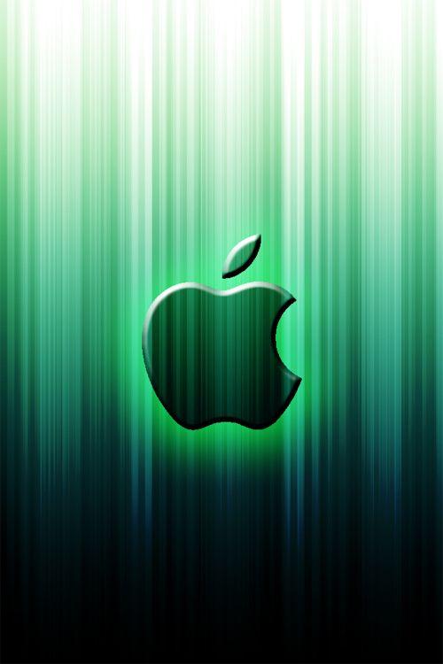 Sparkly Blue Apple Logo - 30 Apple Themed Wallpapers for your iPhone 4S - blueblots.com
