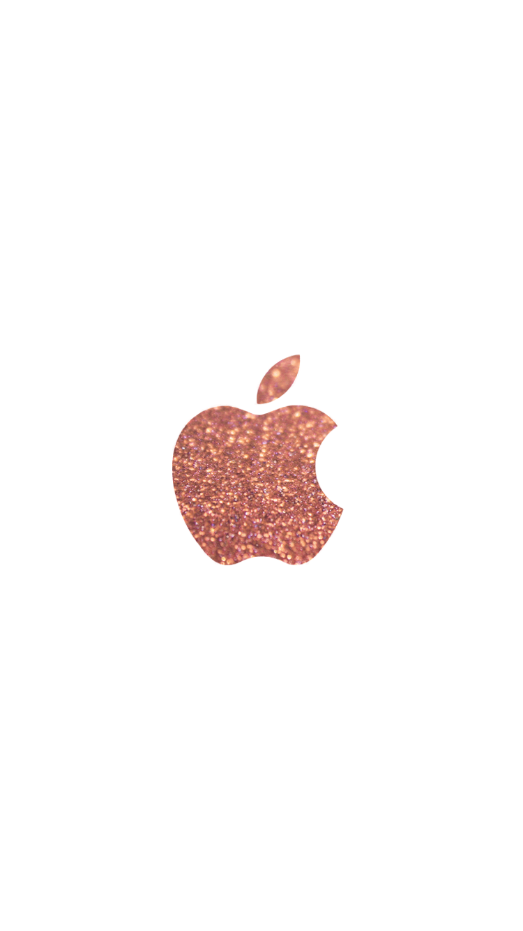 Sparkly Blue Apple Logo - rose gold glitter apple logo iPhone 6 wallpaper | click for more ...