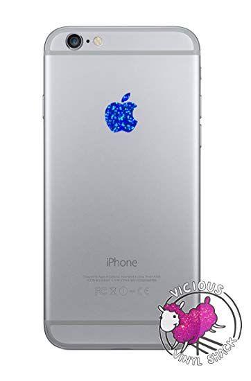 Sparkly Blue Apple Logo - Shiny Blue Sparkles Color Changer for Apple iPhone 6