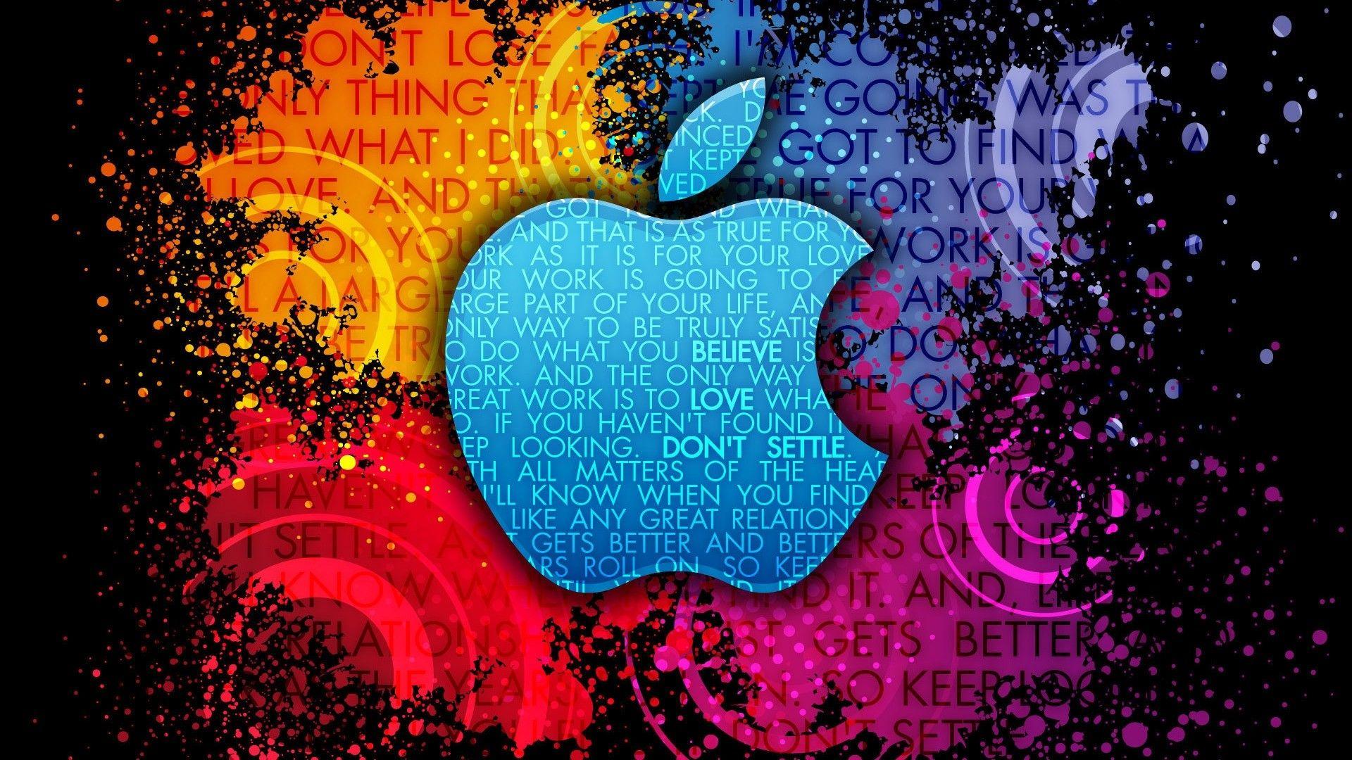 Sparkly Blue Apple Logo - Apple Logo Desktop Wallpaper