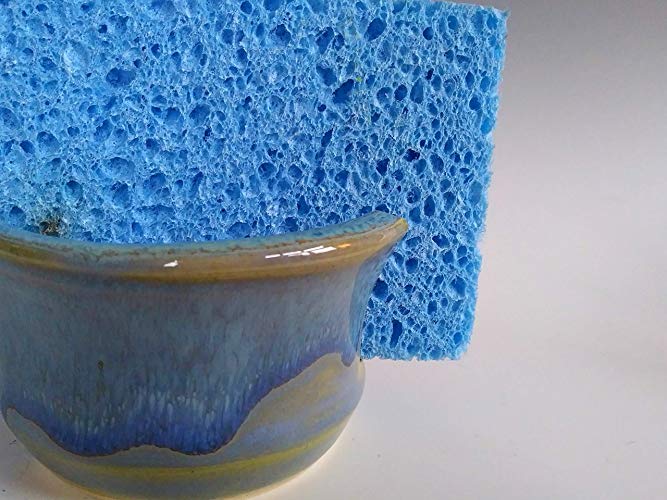 Blue and Green Swirl Logo - Amazon.com: Handmade Sponge Holder/Sink Caddy ~ Stoneware Ceramic ...