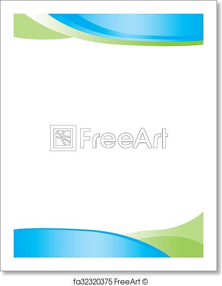 Blue and Green Swirl Logo - Free art print of Blue Green Swirl Letterhead. Flyer, page, print