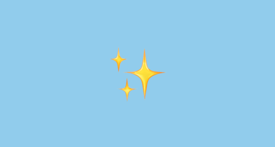 Sparkly Blue Apple Logo - ✨ Sparkles Emoji