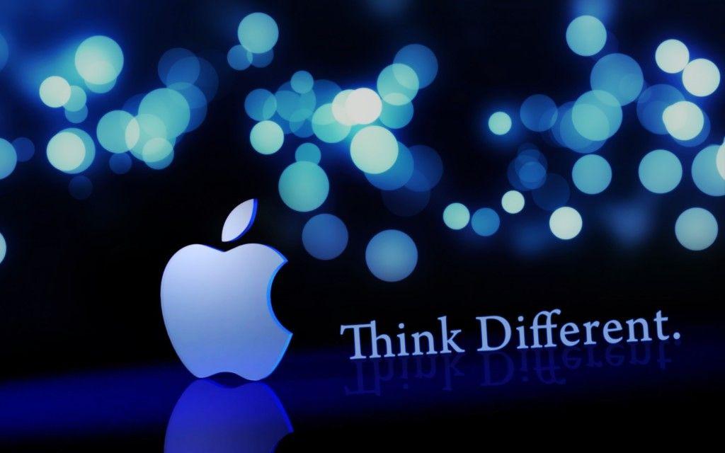 Sparkly Blue Apple Logo - Apple Logo Desktop Wallpaper