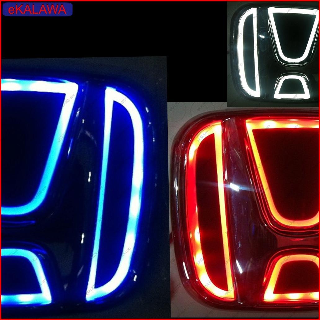 Light Blue Honda Logo - Xxx 5D Laser LED Emblem Car Badge Front Rear Logo Lighting Case For ...