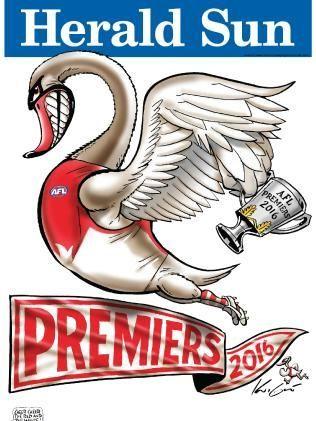 Swans with a Sun Logo - AFL Grand Final 2016: Sydney Swans and Western Bulldogs premiership ...