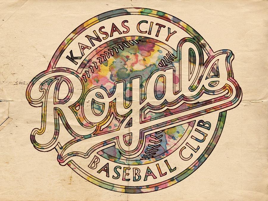 Vintage Painting Logo - Kansas City Royals Logo Vintage Painting by Florian Rodarte