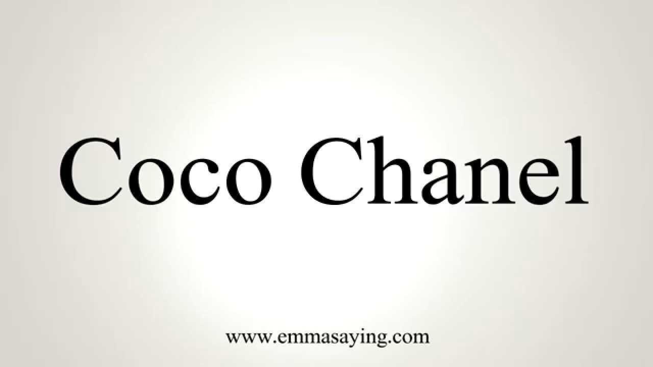 Coco Chanel Name Logo - How to Pronounce Coco Chanel - YouTube