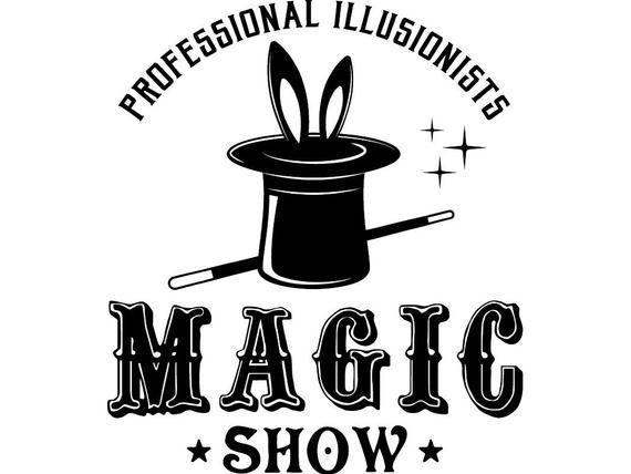 Magic Logo - Magic Logo 2 Magician Illusion Trick Rabbit Hat Wand | Etsy