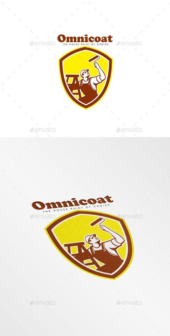 Vintage Painting Logo - Omnicoat House Painters #Logo - Download… | Retro Vintage Logo ...