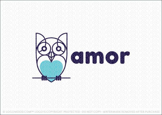 Cute Business Logo - Readymade Logos for Sale Amor Owl | Readymade Logos for Sale