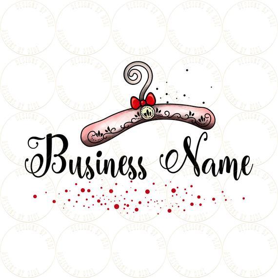 Cute Business Logo - Custom logo design hanger logo pink red cute pink bow logo | Etsy
