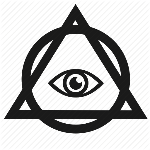 Black Triangle Pyramid Logo - Eye, illuminati, pyramid, round, triangle icon