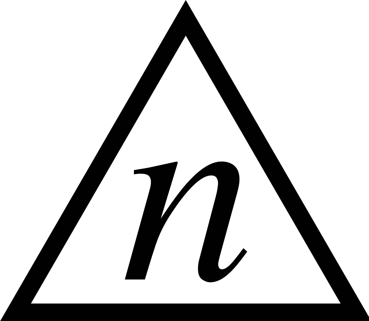 Black Triangle Pyramid Logo - Triangle N.svg