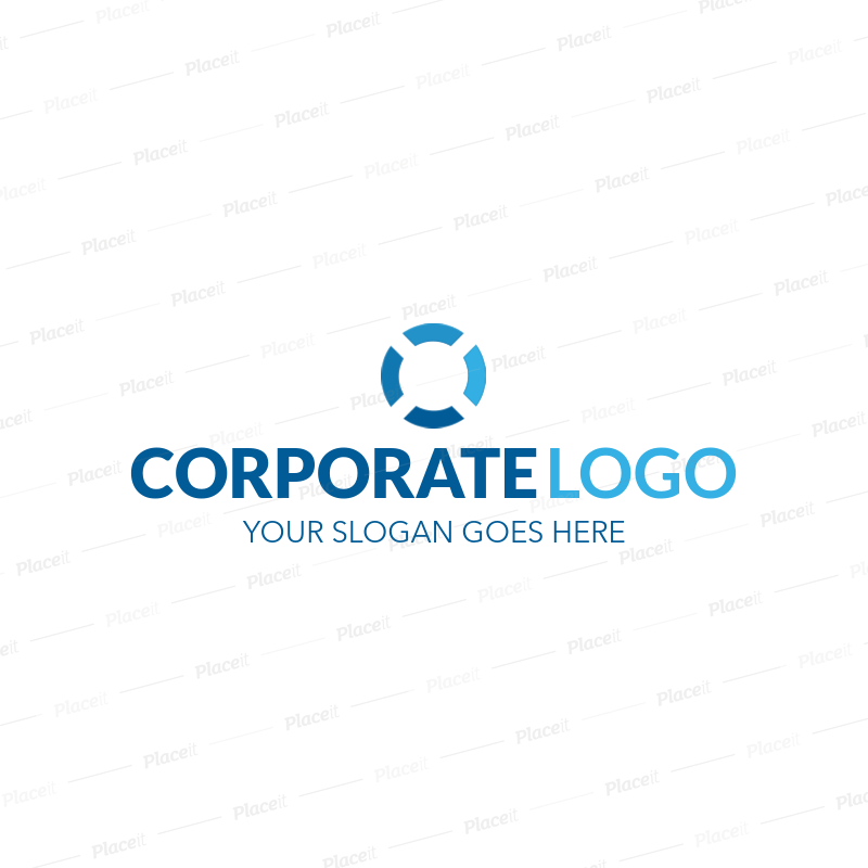 Corporate Logo - Placeit - Blue Corporate Logo Design Template