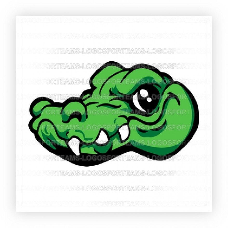 Cool Alligator Logo - Mascot Logo Part of a Cool Alligators Head In Color Graphic