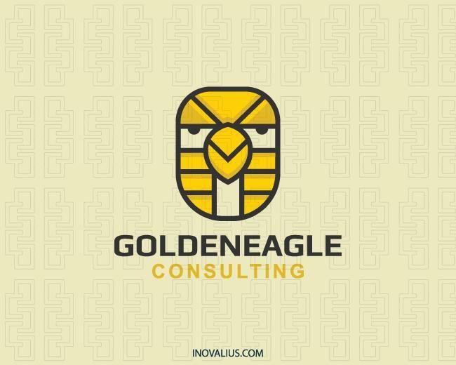 Black and Yellow Eagle Logo - Golden Eagle Logo Design | Inovalius