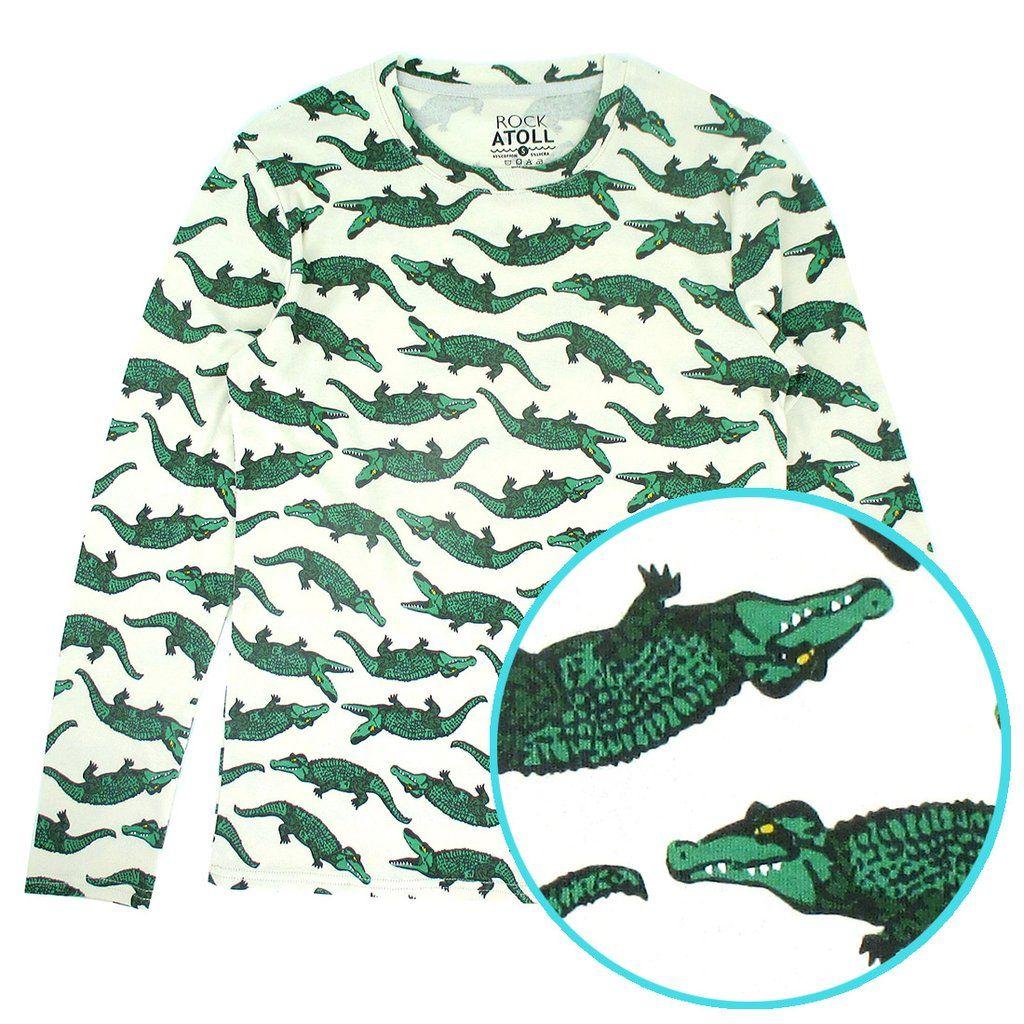 Cool Alligator Logo - Long Sleeve Alligator T Shirt For Men. Cool Mens Gator Shirt