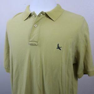 Clothing Bird Logo - Eddie Bauer Mens XLT Solid Yellow Big and Tall Bird Logo Collared ...