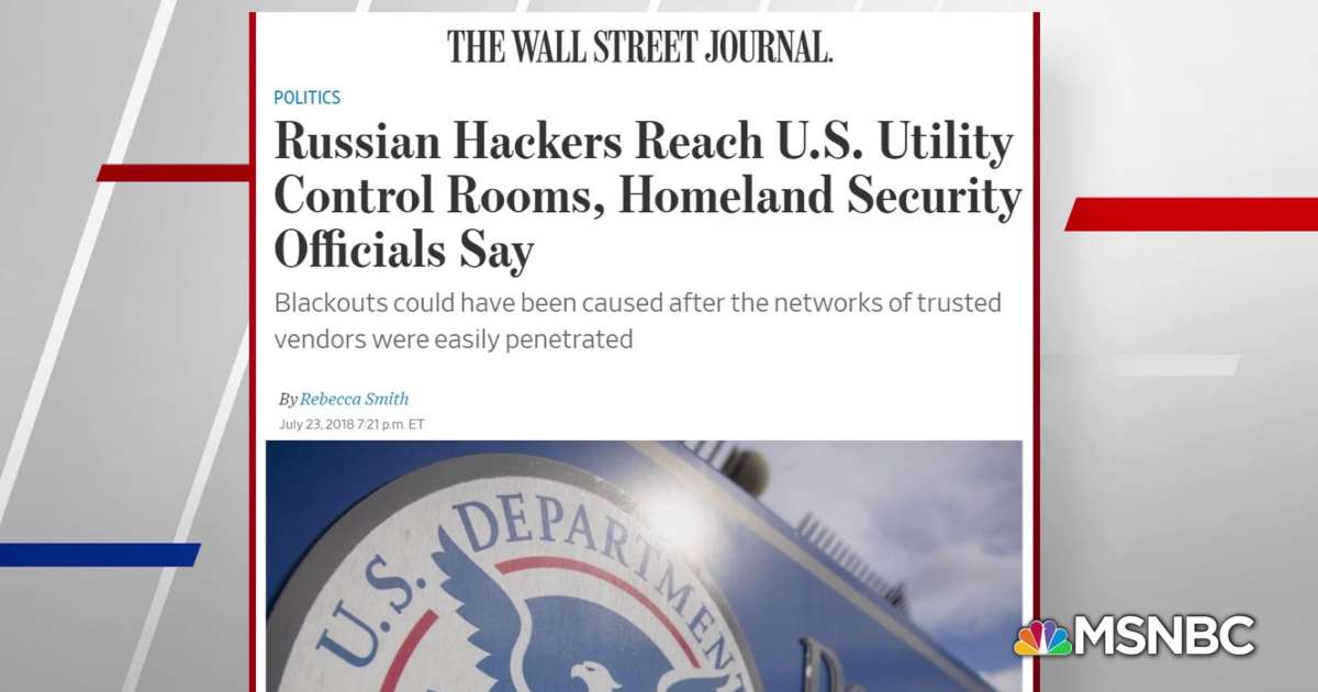 MSNBC MSN.com Logo - WSJ: Russian hackers penetrated US electric utilities