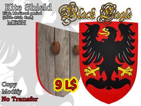 Black and Yellow Eagle Logo - Second Life Marketplace - LSD DOLLARBIE Promo Shield Red with Black ...