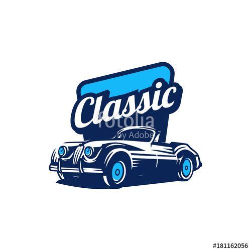 Classic Car Logo - Classic Car Logo, Classic Car illustration Stock image and royalty
